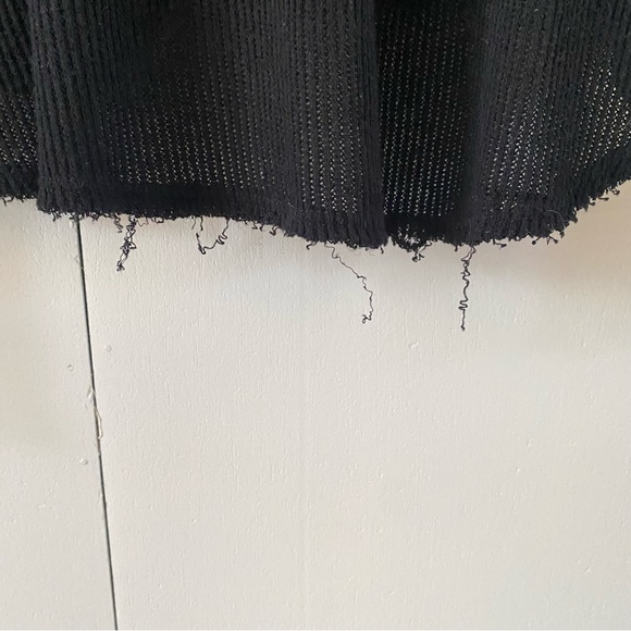 Slouchy Black Button Up - Picture 5 of 6